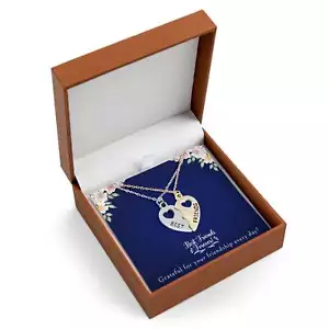 Best Friend Necklaces, BFF Half Heart Necklace Set, Gift for Best Friend - Picture 1 of 4