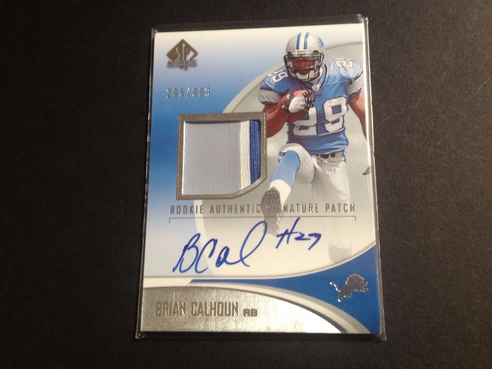 Brian Calhoun 2006 SP Authentic Rookie 3-CLR Patch Jersey Auto /999 - Image 1 of 1