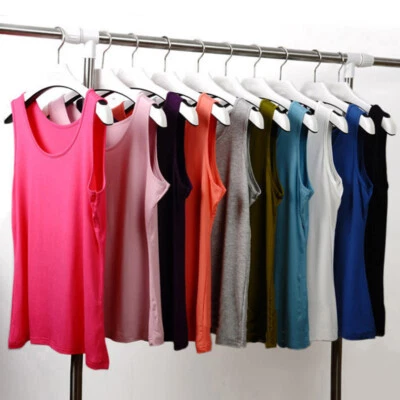 Women Ladies Modal Sleeveless Vest Tank Tops T-Shirt Blouse Camisole Plus Size