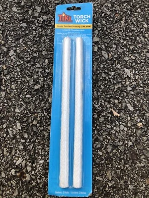 TIKI 品牌 Torch Wick ~ 圆形形状 ~ 玻璃纤维 2 件 ~ 9 英寸 — 第 1/2 张图片