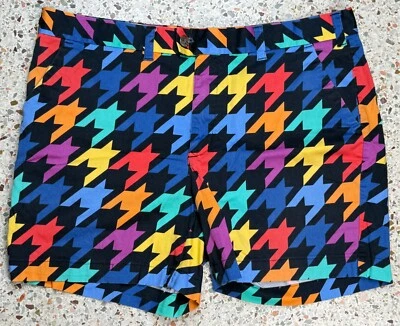 Loudmouth Men's Geometric Pattern Chino Golf Shorts Size 40 (Actual 39x7) - Image 1 of 4