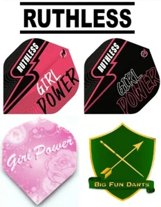 6 Pink Girl Power Dart Flights Ruthless Rosa Neu R4X 2 Sets - Bild 1 von 6