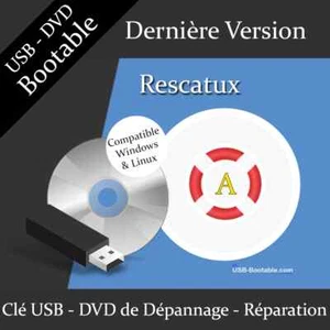 Clé USB ou DVD Bootable Rescatux + Guide PDF d'utilisation - Photo 1/3
