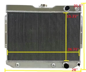 3 Row for Chevy Chevrolet Bel Air Biscayne LS 1960-1965 AT Aluminum Radiator - Picture 1 of 6