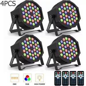 4Pack 36 LED RGB Stage Lighting PAR Light DMX Beam Party DJ Disco Lights - Picture 1 of 8