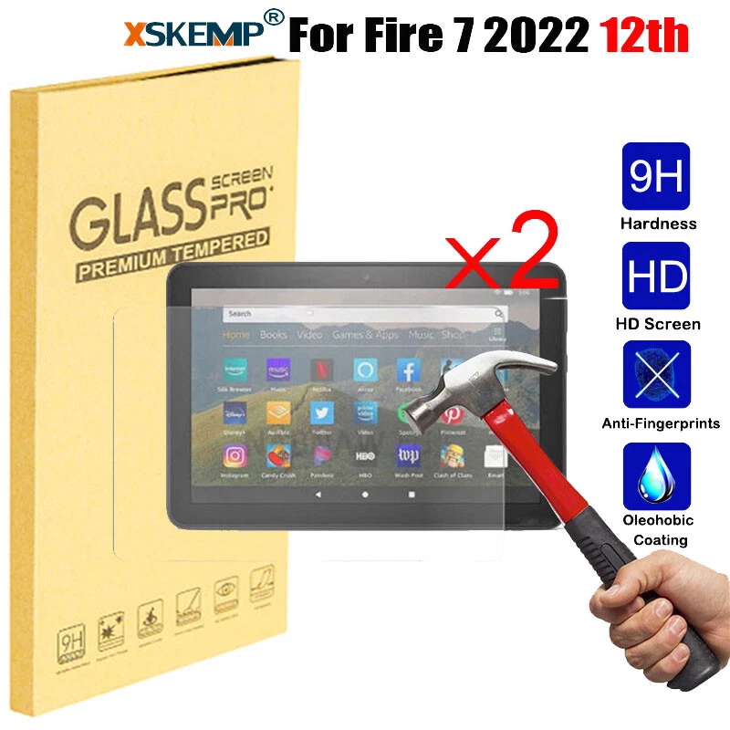 2Pcs Fr Amazon Fire 7 12th Gen 2022 / Fire 7 7th Tempered Glass Screen Protector - Image 1 of 4
