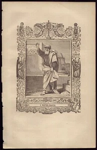 ST SECUNDUS, MARTYR 170x267mm Antiq 19th Cent. ENGRAVING FROM BOOK - Picture 1 of 3