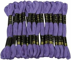 Anchor Threads Cross Stitch Stranded Cotton Sewing Thread Hand Embroidery Purple - Picture 1 of 5