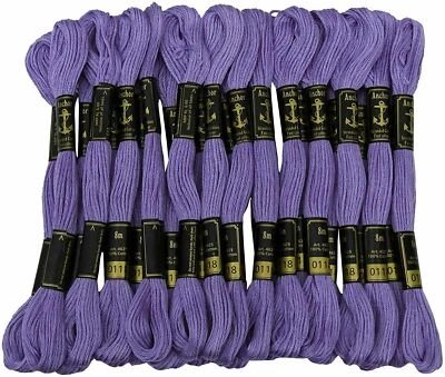 Anchor Threads Cross Stitch Stranded Cotton Sewing Thread Hand Embroidery Purple - Image 1 of 4