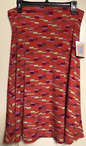 LuLaroe Azure Rock Damen Größe XL Rot Lila Limettengrün Lavendel Geometrisches Muster Neu mit Etikett - Bild 1 von 3