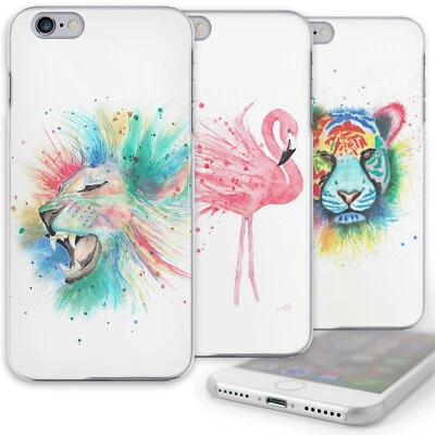 RAINBOW LION IPHONE 7/8 PLUS/X CASE ANIMAL ART PRINT HARD COVER FOR APPLE PHONE - Image 1 of 4