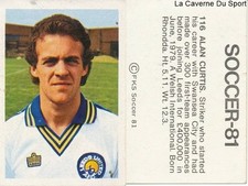 116 ALAN CURTIS LEEDS UNITED STICKER WALES SOCCER STARS 1981 FKS PUBLISHER