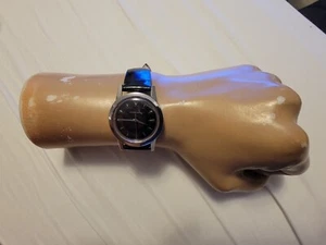 Rare Vintage Eterna-Matic Stainless Steel Black Dial Automatic Men's Watch - Picture 1 of 10