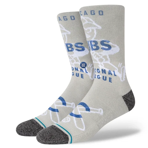 2023 Chicago Cubs "Hey Batter" Stance MLB Baseball Socks Large Men's 9-13 Cover