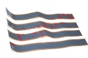 Fuel Tank & Mudguard Black Golden Decorative Center Lining Strip Set S2u - Imagen 1 de 4