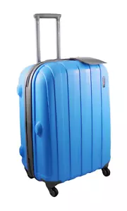 Blue Medium Suitcase 26 Inch Lightweight Hard Shell Luggage 4 Spinner Wheels - Picture 1 of 5