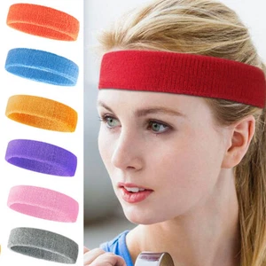 Women Sports Headband Yoga Dance Running Elastic Breathable Towel Hair Head Band - Picture 1 of 22