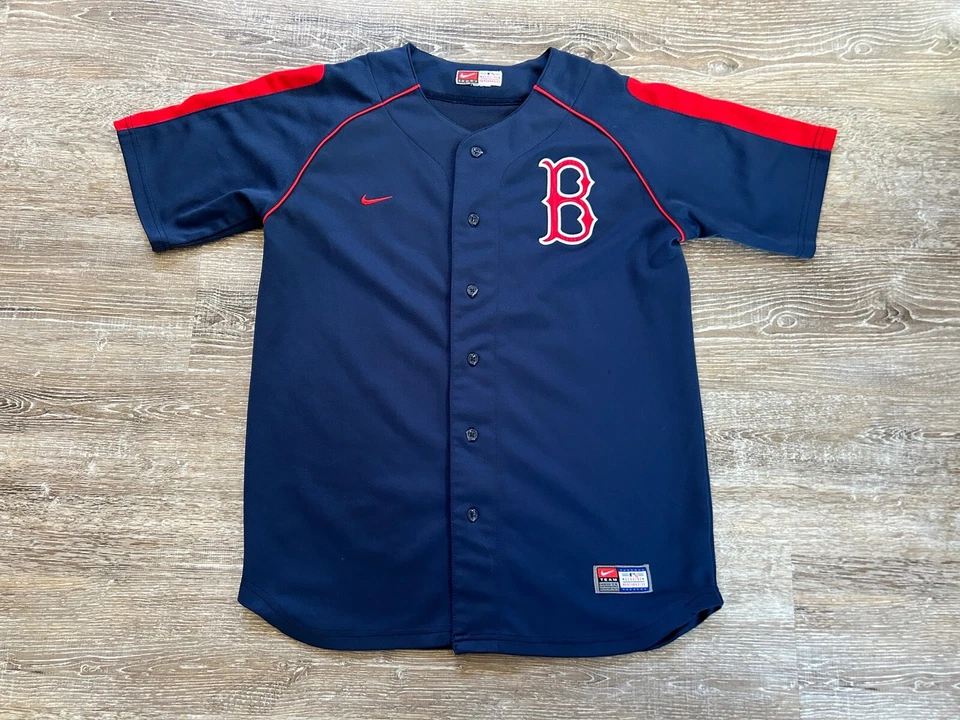 达斯汀·佩德罗亚波士顿红袜队耐克球衣刺绣标志棒球青少年大号 — 第 1/4 张图片