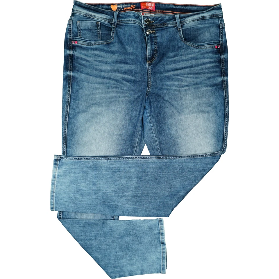 Street One Jane Damen Stretch Jeans Hose straight 48 W36 W38 L32 blau Übergröße - Bild 1 von 4