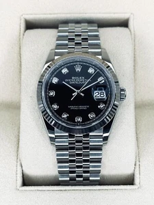 NEW 2025 Rolex Datejust 36mm 126234 Jubilee Black Diamond Dial - Picture 1 of 10