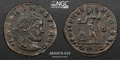 Constantine I, AD 307-337. NGC Ch XF. ROMAN COIN  ( BI Reduced Nummus ). A1221 - Image 1 of 3