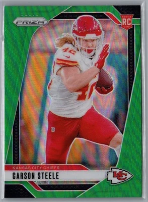 2024 Panini Prizm Carson Steele RC Green - Image 1 of 2