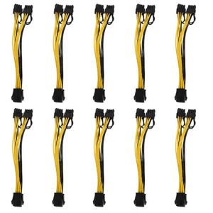 10 PCS Stromkabel Grafikkarte GPU-Kabel Verlängerungsnetzkabel Für Grafikkarten - Bild 1 von 12