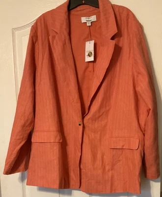 Blazer Sonoma Now& Gen para mujer 2X rosa totalmente forrado mezcla de lino Foto 1 de 4