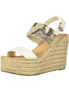 DOLCE VITA Womens Ivory Snake Print 2" Platform Spiro Wedge Slingback Sandal 10 - Picture 1 of 6