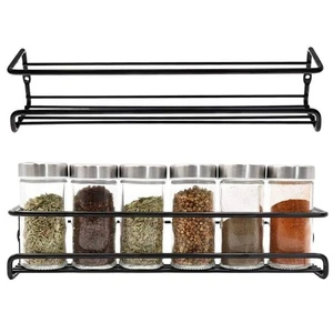 Single Layer Wall-Mounted Seasoning Shelf Spice Jar Storage Rack Home - Picture 1 of 9