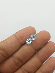 Sky Blue Topaz 8×8 mm Round Faceted Loose Gem - Picture 1 of 6