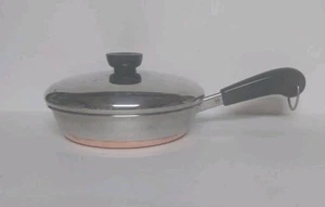 Vtg. Revere Ware Copper Clad 7" Sauté Pan Skillet With Lid ~ Clinton, Ill (1982) - Picture 1 of 8