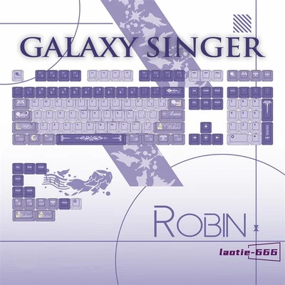 Honkai Star Rail Robin Keycaps PBT Dye-sub 122 Keys New for Cherry MX Keyboard - Image 1 of 4