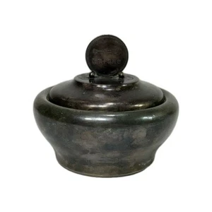 Antique Jezler 800 Silver Sugar Bowl with Lid & Japanese Red Cross Medal Handle - Picture 1 of 14