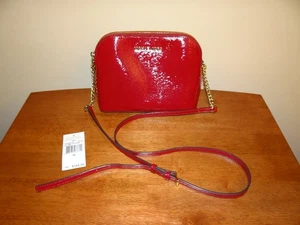MICHAEL KORS Umhängetasche rot Cindy Dome Leder Kette - Bild 1 von 14