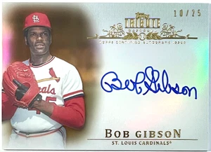2013 Topps Tribute Orange Refractor Bob Gibson Auto TA-BG /25 - Picture 1 of 2