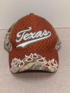 Blue Ocean, "Texas Flame" Embroidered Baseball Strapback Camo Hat / Cap - Picture 1 of 8