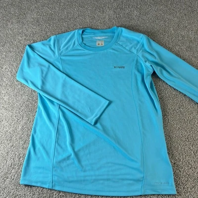 Camisa Columbia PFG Mujer Manga Larga Omni Breeze Azul Talla L Ropa Activa Informal Foto 1 de 4