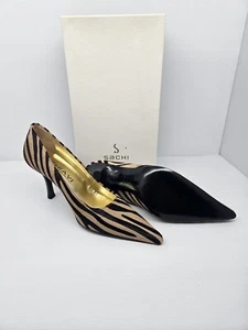 Sachi Pointed Heels Fur Tiger Print Heels Size 37 - Bild 1 von 9