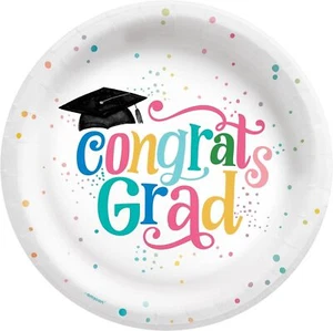 Follow Your Dreams High School Graduation Party 10" Paper Banquet Plates - Picture 1 of 1