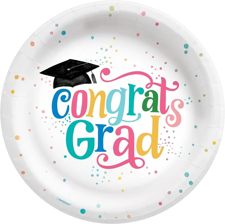 Follow Your Dreams High School Graduation Party 10" Paper Banquet Plates - Image 1 of 1