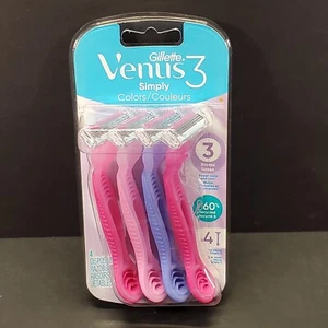 Maquinillas de afeitar desechables Gillette Simply Venus 3 hojas 4pk NUEVAS - Imagen 1 de 6
