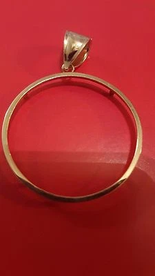 14k Yellow Gold 50 Pesos Coin Bezel  - Изображение 1 из 4