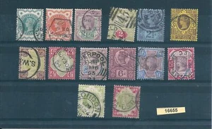1887 Great Britain Jubilee regina Victoria Unif N 91-104 Val 14 Used MF16655 - Picture 1 of 1