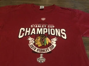 Camiseta roja Chicago Blackhawks NHL Hockey Stanley Cup Champions 2010 XL - Imagen 1 de 9