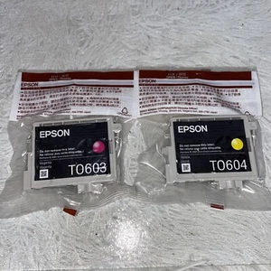 Genuine Epson Set of  T0603 T0604 New Sealed Package - Picture 1 of 4
