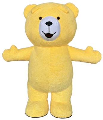 Disfraz de oso de peluche inflable traje felpa mascota adulta disfraces fiesta de Navidad rosa Foto 1 de 4