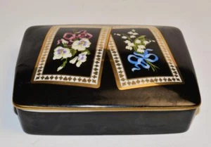 TIFFANY & Co Porcelain by Sybil Connolly FLORAL BOUQUET Playing Card Trinket Box - Picture 1 of 6