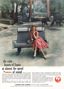 1960 Japan Air Lines: Calm Beauty Vintage Print Ad - Picture 1 of 1
