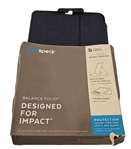 Speck Balance Folio Protective Case Samsung Galaxy Tab A 8.0 Inch Eclipse Blue - Picture 1 of 12